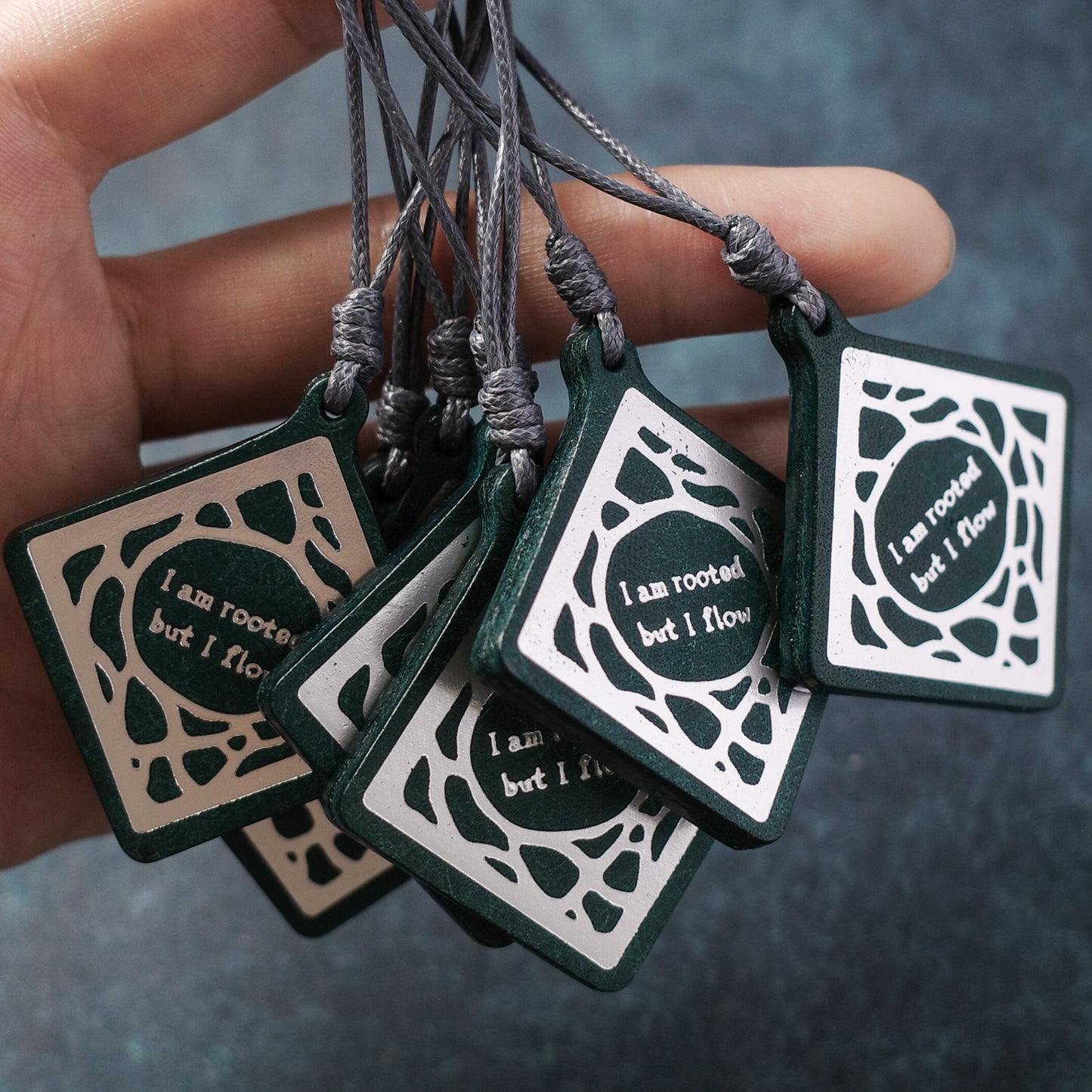 “I'm rooted but I flow”Leather Charm