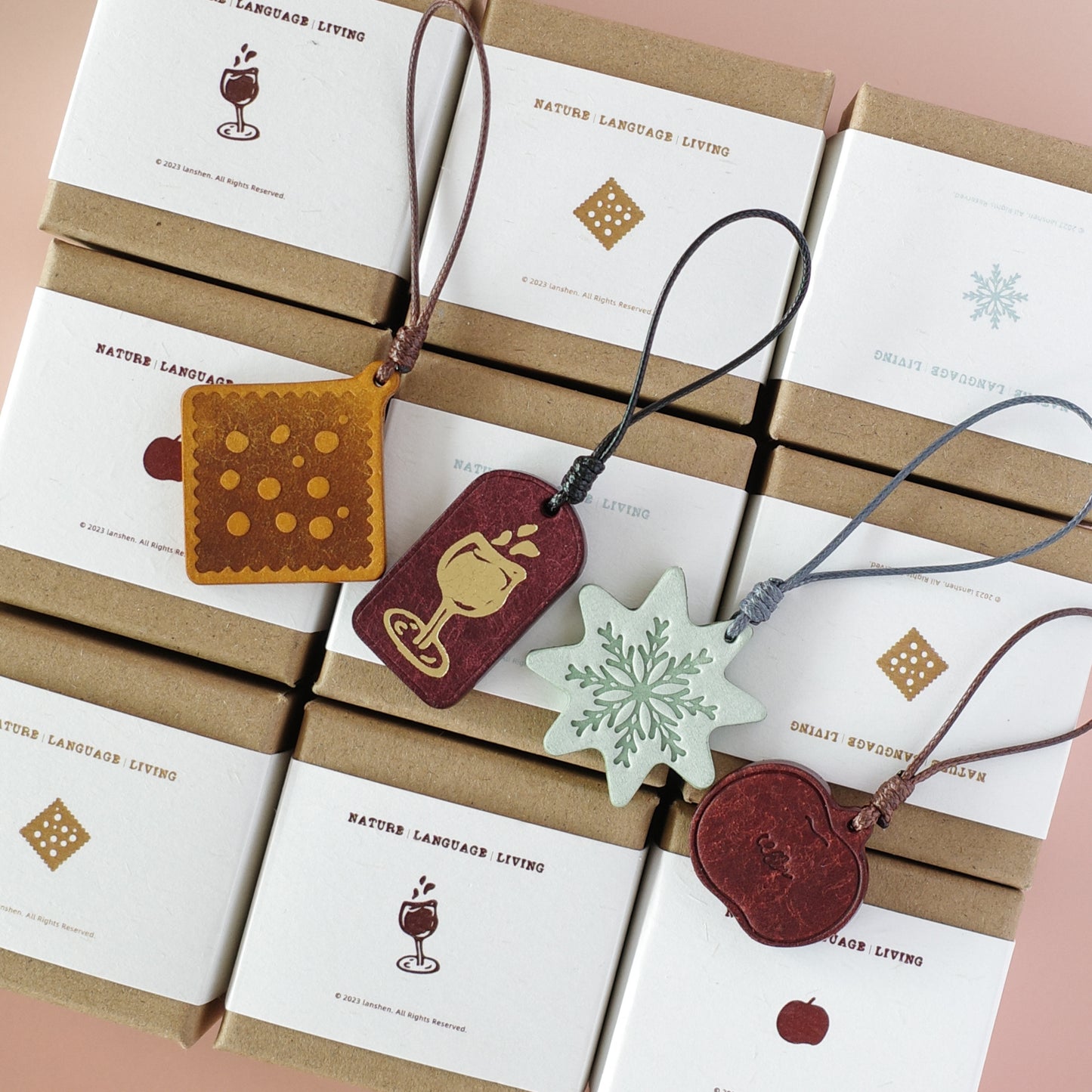 "Winter Feast" Leather Journal Charms