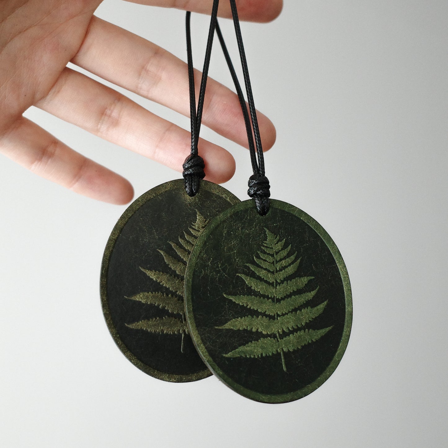 "Monstera & Fern" Double-Sided Leather Charm