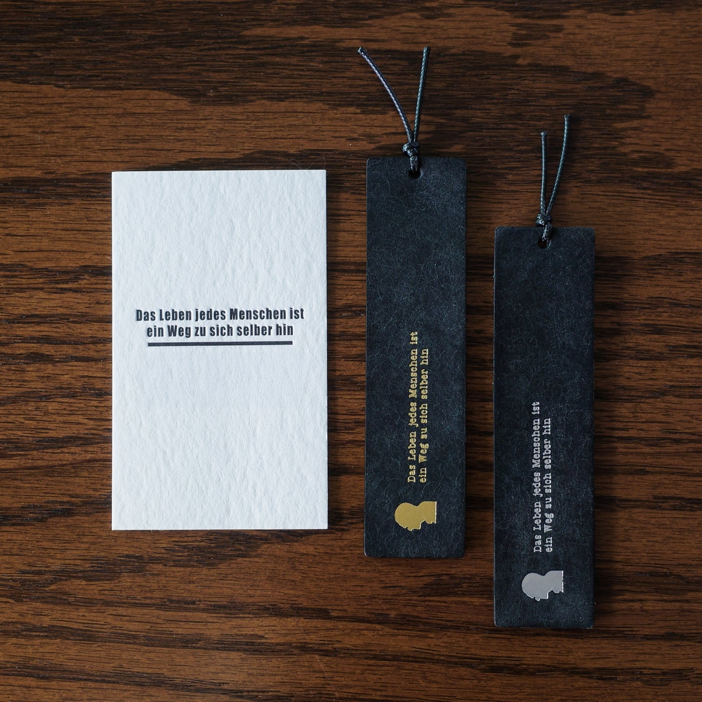 "The Journey Within" Leather Bookmark