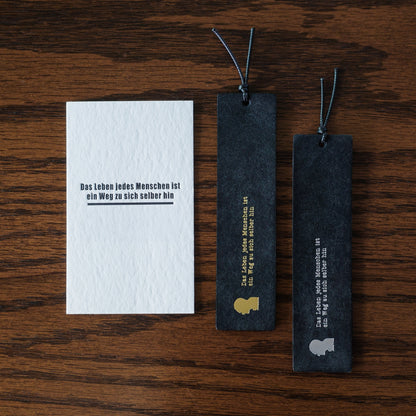 "The Journey Within" Leather Bookmark