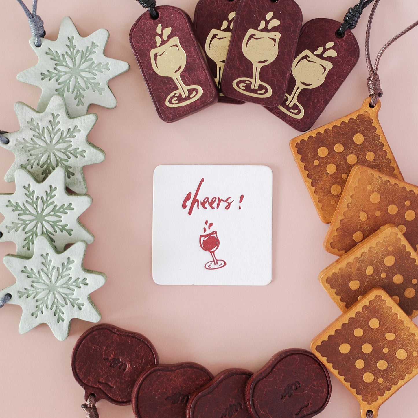 "Winter Feast" Leather Journal Charms
