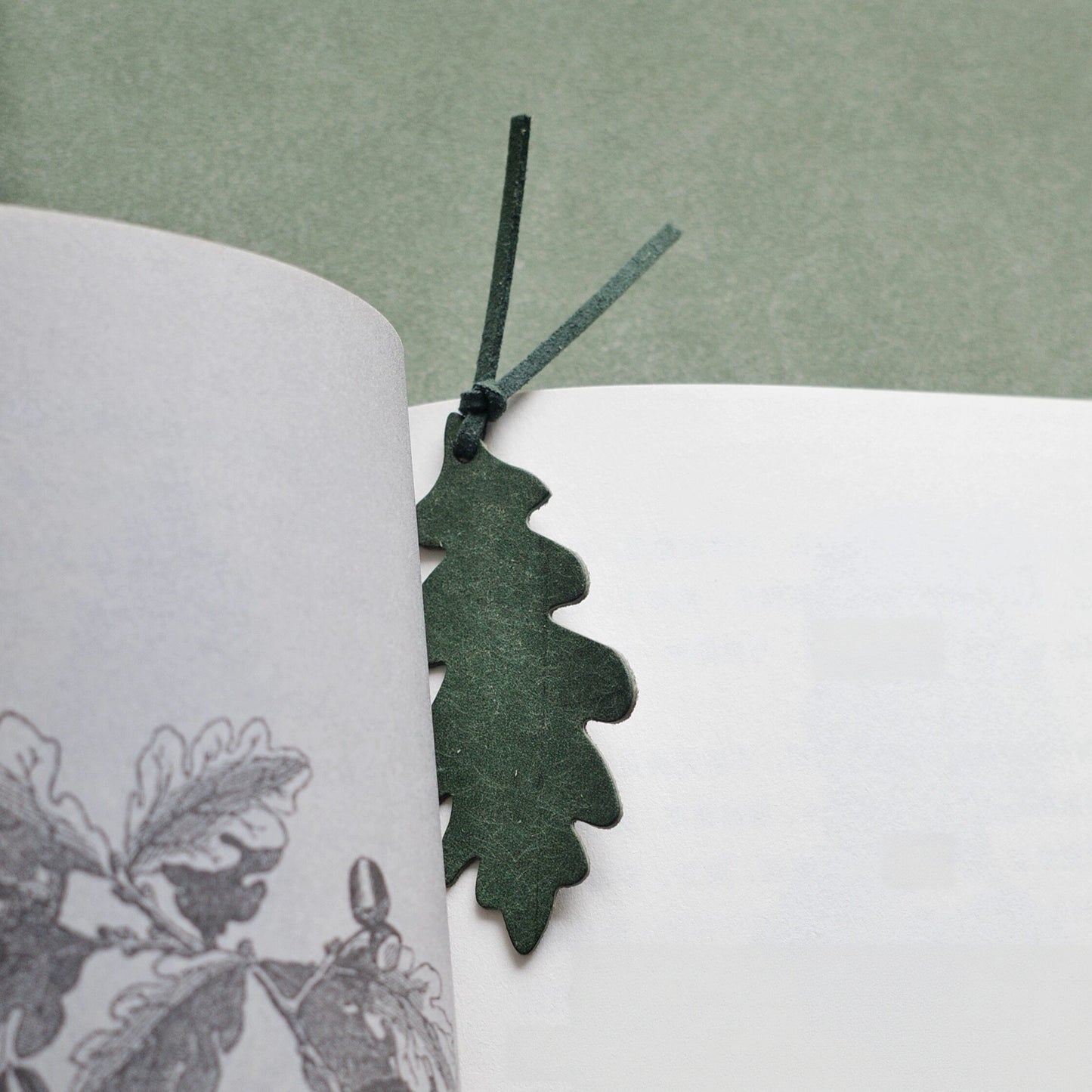 "Winter Oak" Leather Bookmark & Journal Charm