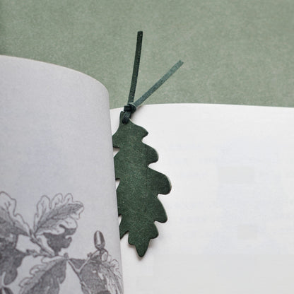 "Winter Oak" Leather Bookmark & Journal Charm