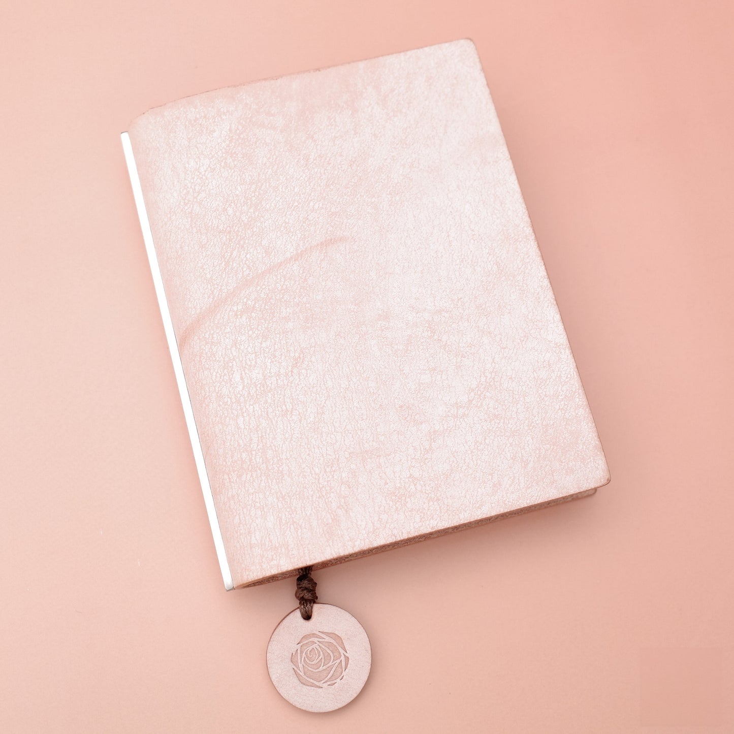 Little Rose Double-Sided Leather Journal Charm