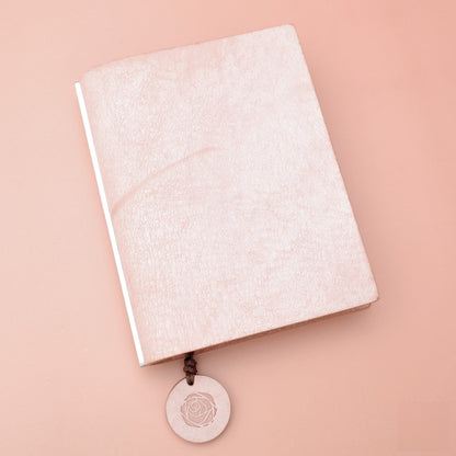 Little Rose Double-Sided Leather Journal Charm