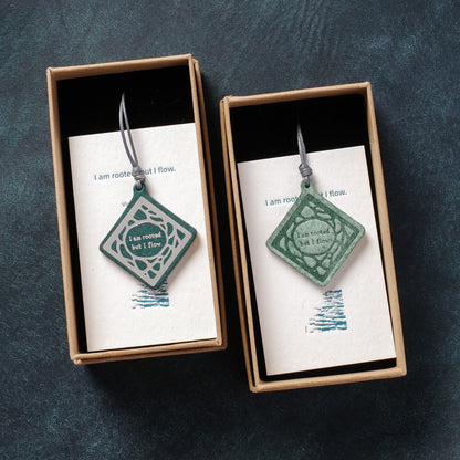 “I'm rooted but I flow”Leather Charm