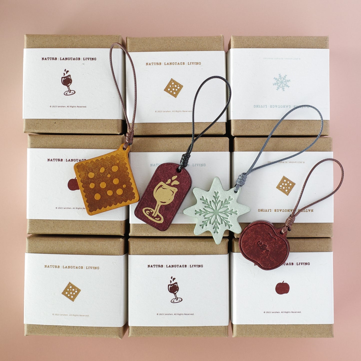 "Winter Feast" Leather Journal Charms