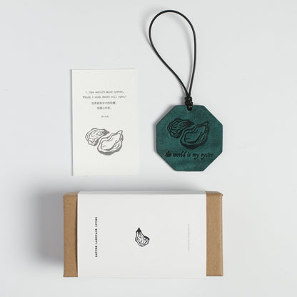 "The World Is My Oyster" Leather Charm