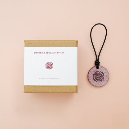 Little Rose Double-Sided Leather Journal Charm