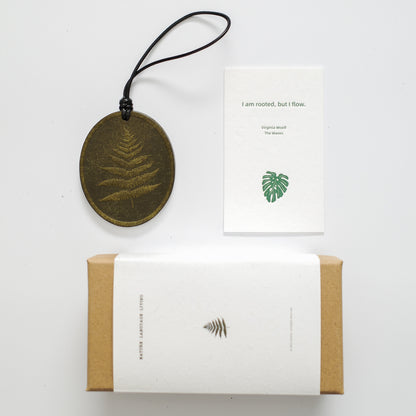 "Monstera & Fern" Double-Sided Leather Charm