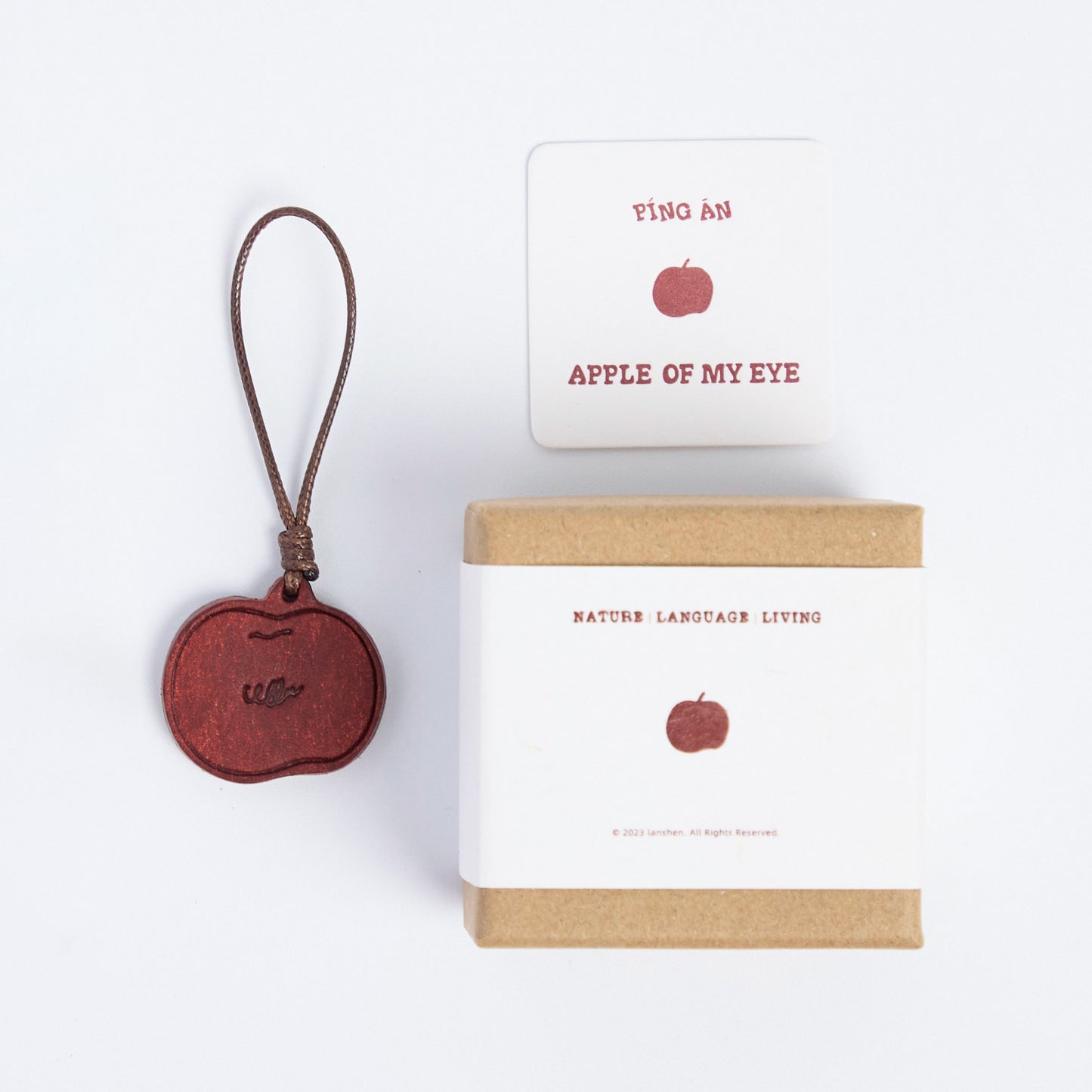 "Apple of My Eye" Leather Journal Charm