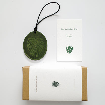 "Monstera & Fern" Double-Sided Leather Charm