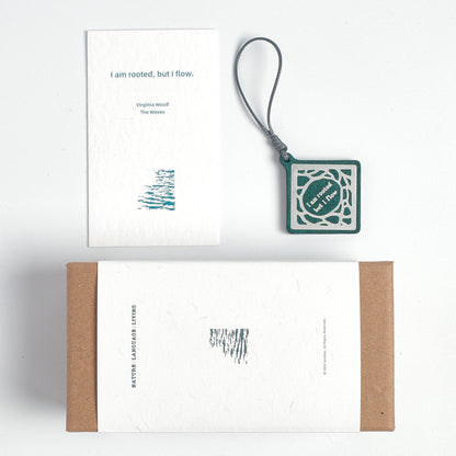 “I'm rooted but I flow”Leather Charm